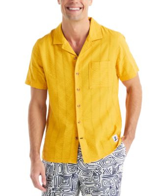 Nautica - Men's Seersucker Camp Short-Sleeve Shirt