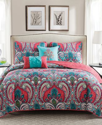 VCNY Home - Casa Re`al Reversible 5-Pc. Full/Queen Quilt Set