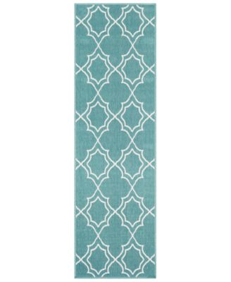 Surya - Alfresco ALF-9653 Teal 2'3" x 7'9" Runner Area Rug