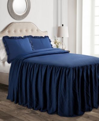 Lush Décor - Ruffle Skirt 3-Piece Queen Bedspread Set