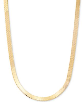 Giani Bernini - Herringbone 18" Chain Necklace in 18k Gold-Plated Sterling Silver