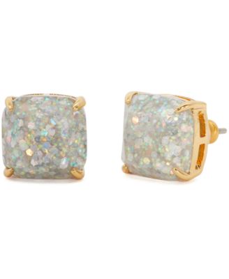 kate spade new york - Glitter Crystal Mini Square Stud Earrings
