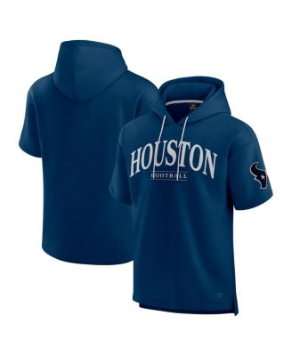 Fanatics - Men's and Women's Navy Houston Texans Elements Ready Short Sleeve Pullover Hoodie