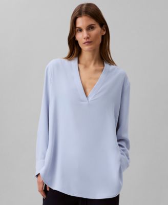 Calvin Klein - Women's Relaxed V-Neck Popover Tunic