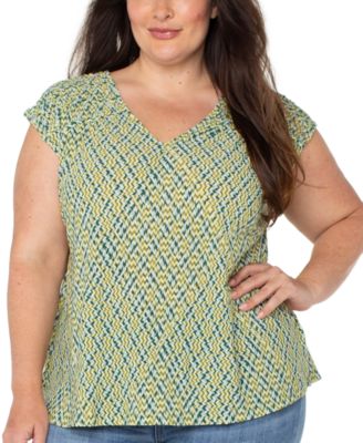 Liverpool Los Angeles - Plus Size Tie-Back Knit Top