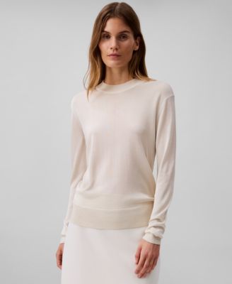 Calvin Klein - Women's High Shine Classic Crewneck Sweater