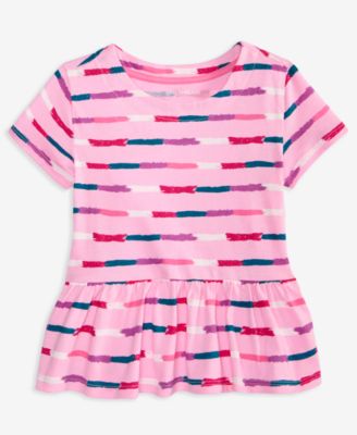 Epic Threads - Toddler Girls Crayon Stripe Peplum Top