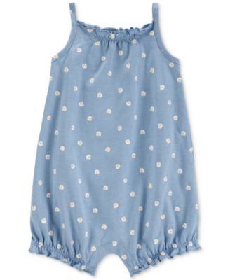 Carter's - Baby Girls Cotton Shell-Print Sleeveless Romper