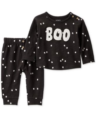 Carter's - Baby 2-Pc. Ghost Print Halloween Top & Pants Set