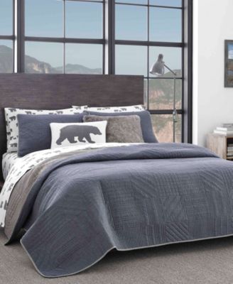 Eddie Bauer - Hidden Lake Chambray Blue Quilt Set, Twin