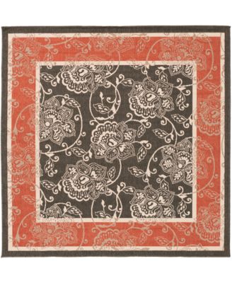 Surya - Alfresco ALF-9592 Black 7'3" Round Area Rug