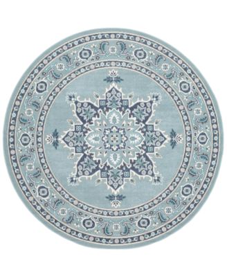 Livabliss - Alfresco ALF-9687 Charcoal 5'3" Round Area Rug