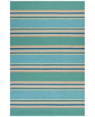 Kas - Harbor Stripes 4230 Ocean 5' x 7'6" Indoor/Outdoor Area Rug