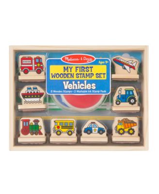 Melissa and Doug - My First Wooden Stamp Set - Vehicles