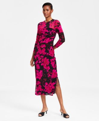 Anne Klein - Women's Side-Ruched Midi Dress