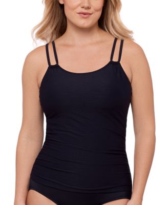 Swim Solutions - Women's Tunnel Tankini Top, Exclusively at Macy's