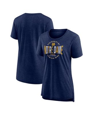 Fanatics - Women's Navy Notre Dame Fighting Irish True Classics Break It Down Tri-Blend T-Shirt