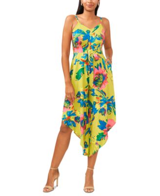 MSK - Printed Tie-Front Jumpsuit
