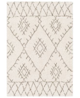 Surya - Serengeti Shag SGT-2301 White 6'7" x 9'6" Area Rug