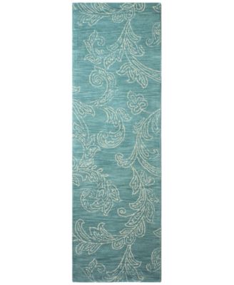 BB Rugs - Nico NIC-142 Teal 2'6" x 8' Runner Area Rug