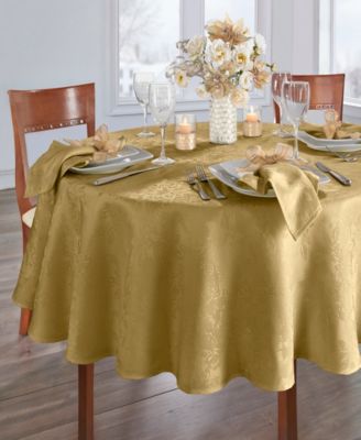 Elrene - Poinsettia  Jacquard Holiday Tablecloth