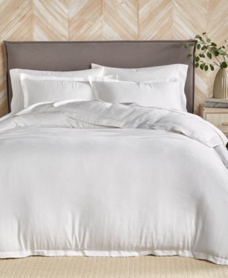 Hotel Collection - Linen Blend 3-Pc. Full/Queen Duvet Cover Set, Created for Macy's