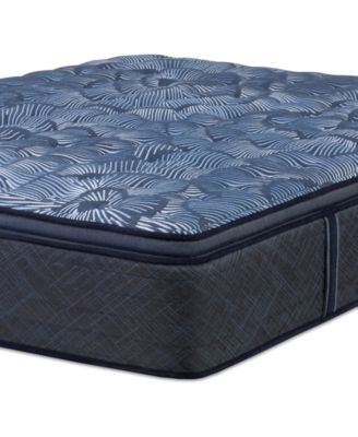 Serta - Perfect Sleeper Cobalt Calm 15" Plush Pillow Top Mattress Set, Queen