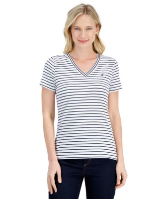 Nautica Jeans - Women's Striped V-Neck Top