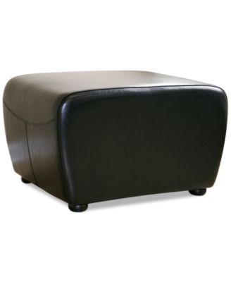 Furniture - Blayne Leather Ottoman