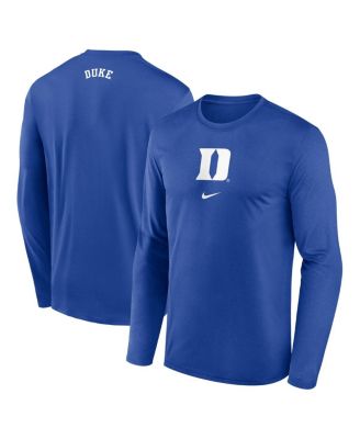 Nike - Men's Royal Duke Blue Devils On-Court Basketball Shootaround Performance Long Sleeve T-Shirt