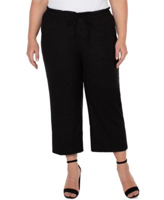 Liverpool Los Angeles - Plus Size Crop High-Rise Cargo Pants