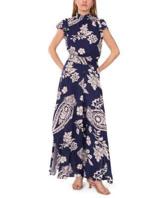 MSK - Petite Printed Sleeveless Wide-Leg Jumpsuit