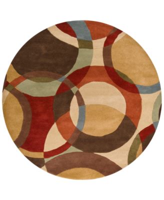 Livabliss - Forum FM-7108 Tan 4' Round Area Rug