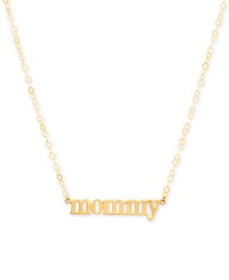 Macy's - Mommy 18" Pendant Necklace in 10k Gold