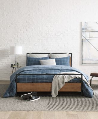 Kenneth Cole - Holden Grid Full/Queen Duvet Cover Set