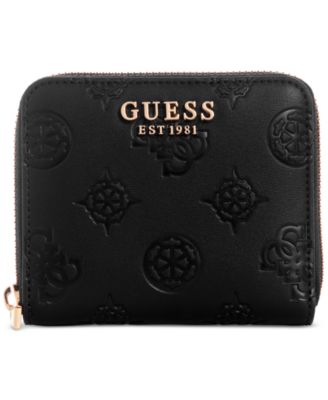 GUESS - Laurel Small Debossed Peony Zip-Around Wallet