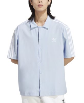 adidas - Men's Relaxed Fit Adicolor Classics 3-Stripes Button-Front Shirt