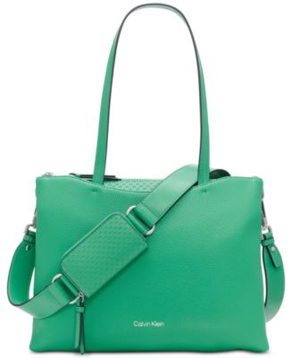 Calvin Klein - Chrome Embossed Signature Convertible Tote