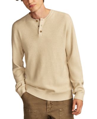 Lucky Brand - Men's Shaker Ribbed Henley Sweater
