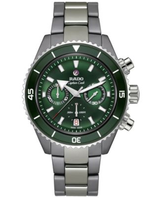 Rado - Men's Swiss Automatic Chronograph Silver-Tone High-Tech Ceramic & Titanium Bracelet Watch 43mm