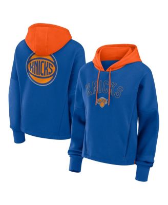 Fanatics - Women's Deep Royal New York Knicks Post Up Boxy Pullover Hoodie