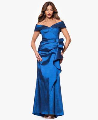 XSCAPE - Petites Sweetheart-Neck Long Sheath Dress