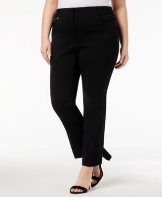 JM Collection - Plus Size Slim Leg Pants