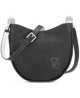 Calvin Klein - Celestine Signature Embossed Checkered Crossbody
