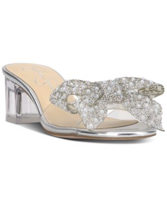 Jessica Simpson - Women's Irrone Embellished Bow Block-Heel Sandals