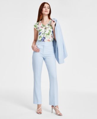 Tahari ASL - Women's Mid-Rise Flare-Leg Pants