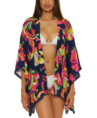 Trina Turk - Women's Poolside Swirl Kimono Swim Cover-Up