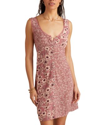 Lucky Brand - Women's Femme Print Mix Sleeveless Mini Dress